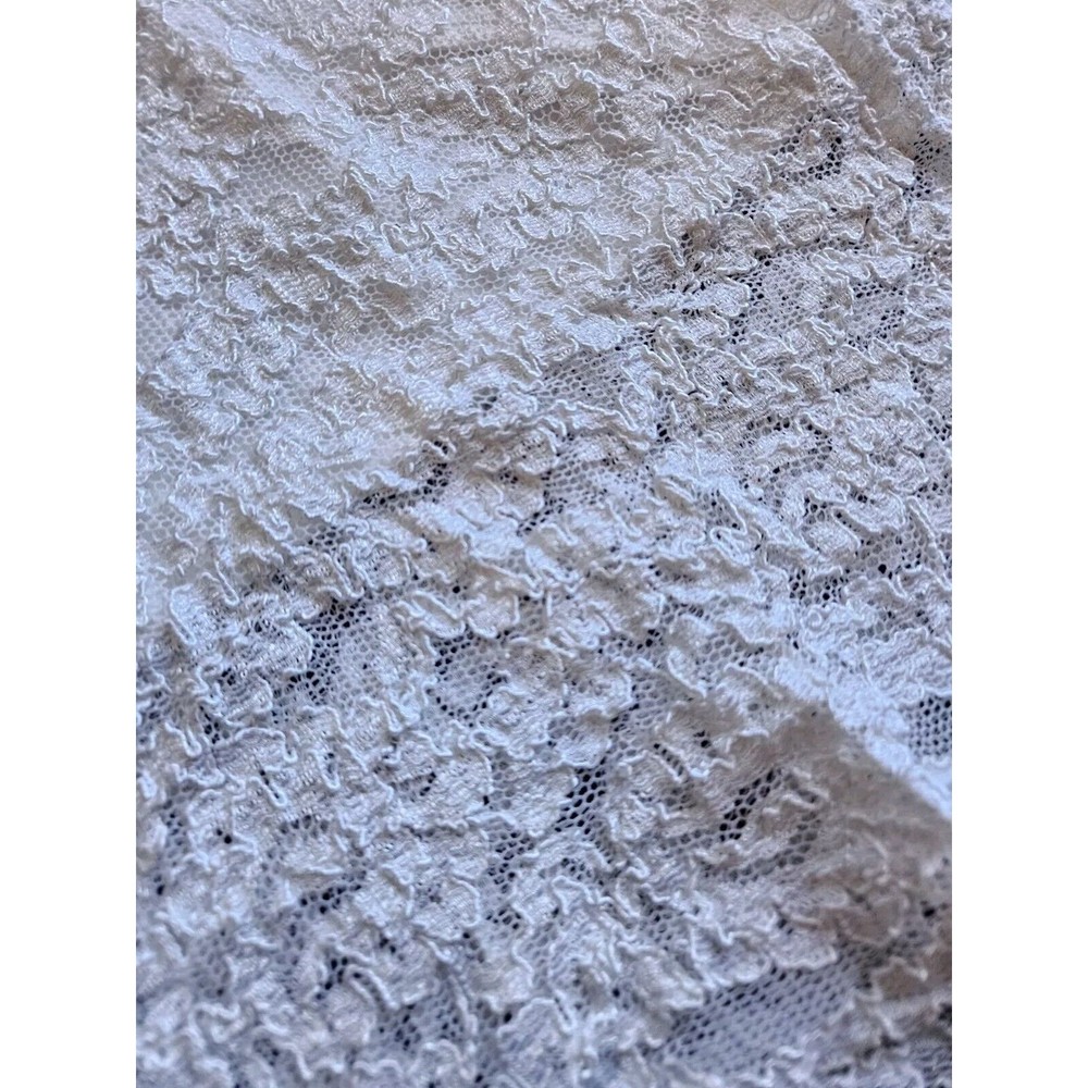 JS COLLECTIONS White Lace Vintage Midi Dress Sz 10 Formal Cocktail Wedding Dress - Picture 11 of 12